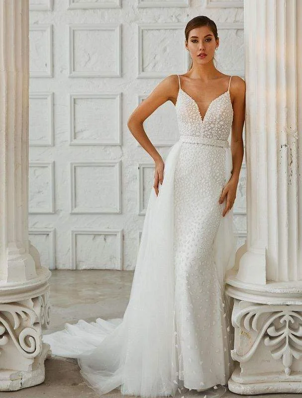 Closeout White Head Wedding Dress