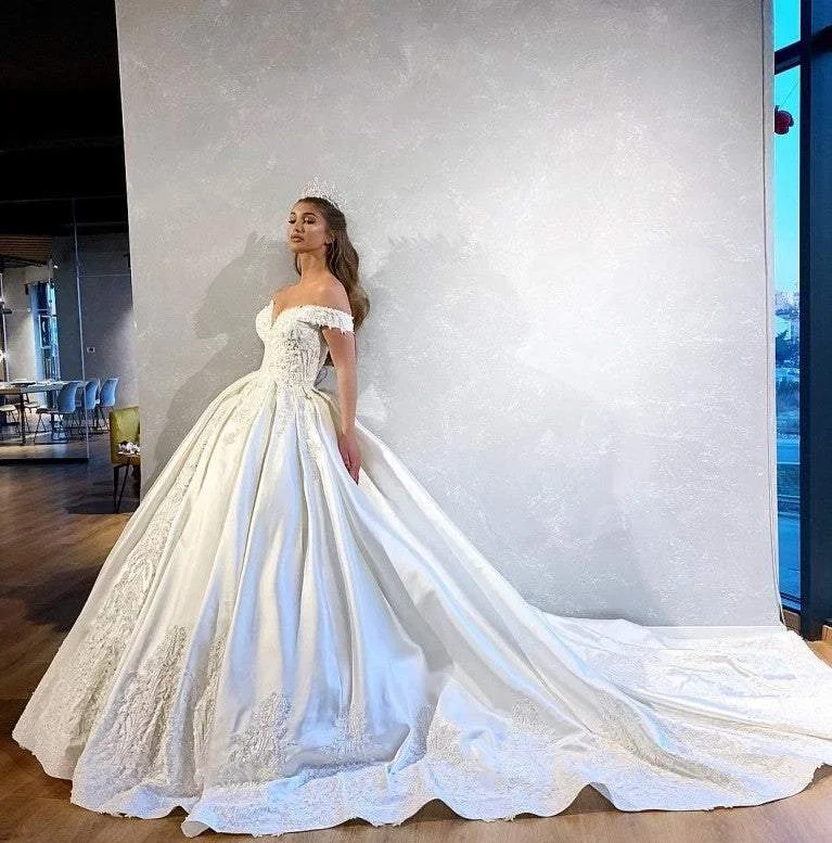 Seasonal Sale Ball Gown With Long Trail