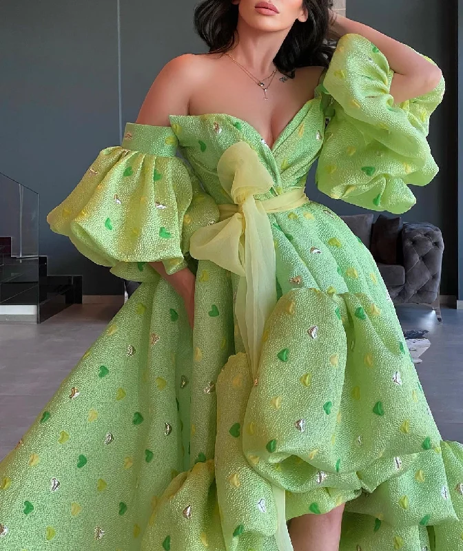 Year-End Sale Delaney Green Stylesih Evening dress