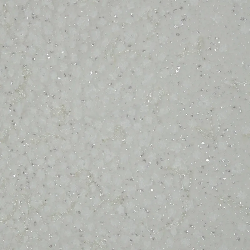 Sale Event White Sequins and Flakes Embroidered Tulle Fabric