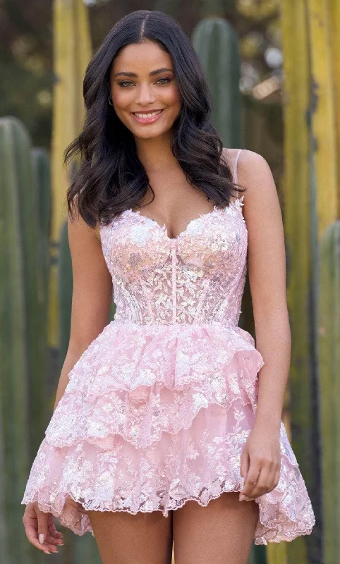 Limited Stock Sherri Hill 55804 - Tiered A-Line Cocktail Dress