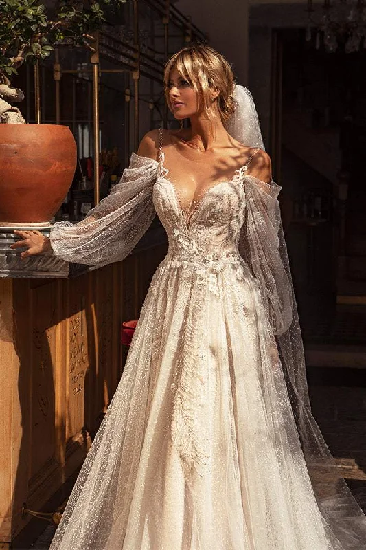 Deal Frenzy Barbie Wedding Dress With Puffy Sleeves