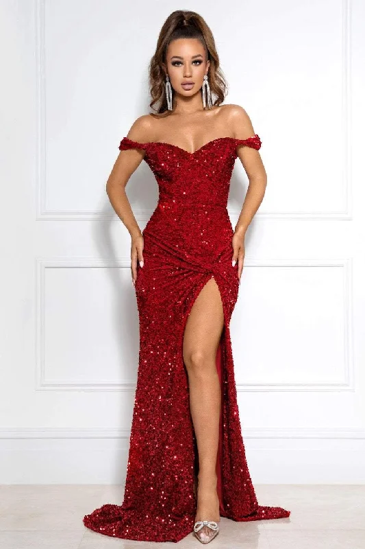 YEAR-End Clearance TERRIFIC RED EVENING DRESS