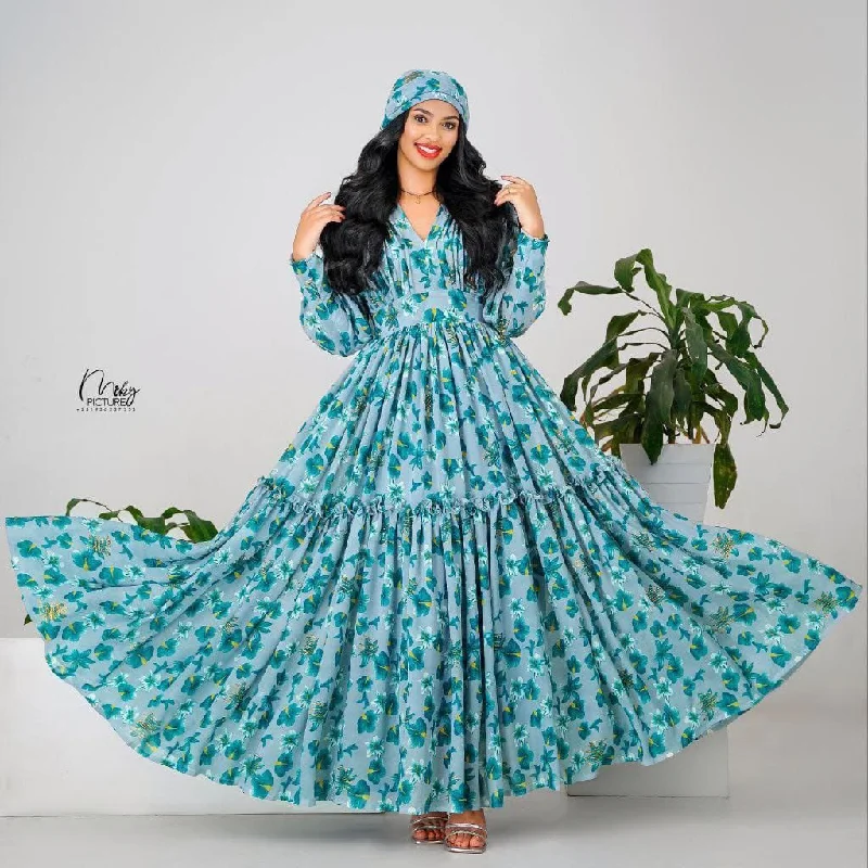 Great Bargains Flowy Chiffon Dress with Unique Designs