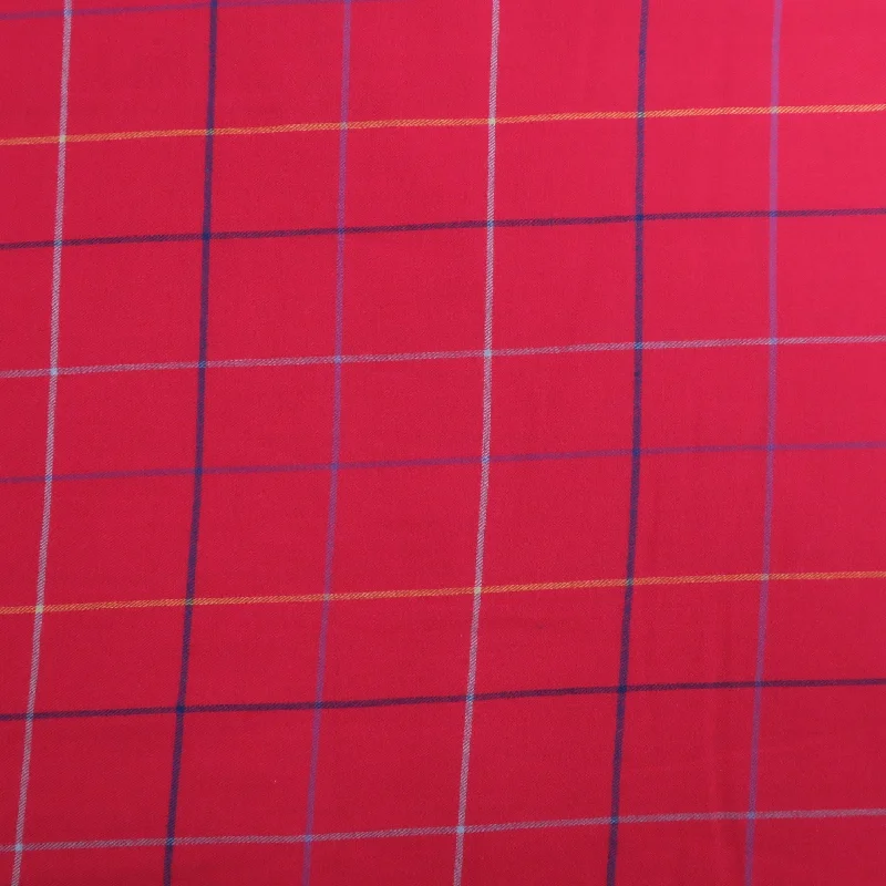 Mega Deal Fuchsia Windowpane Pattern Cotton Blended Broadcloth