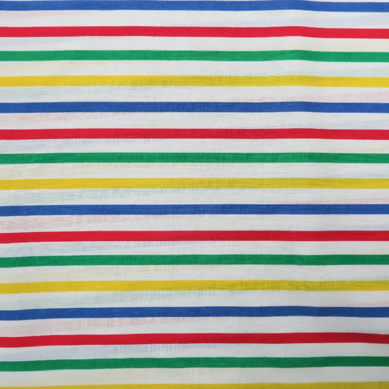Midnight Sale Multicolor Stripped Pattern Printed Cotton Blended Broadcloth