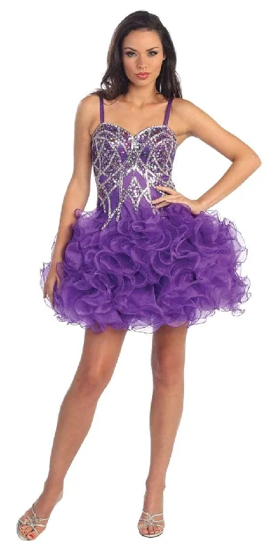 Stock Up and Save Elizabeth K - GS1024 Organza Corset Style Ruffle Dress