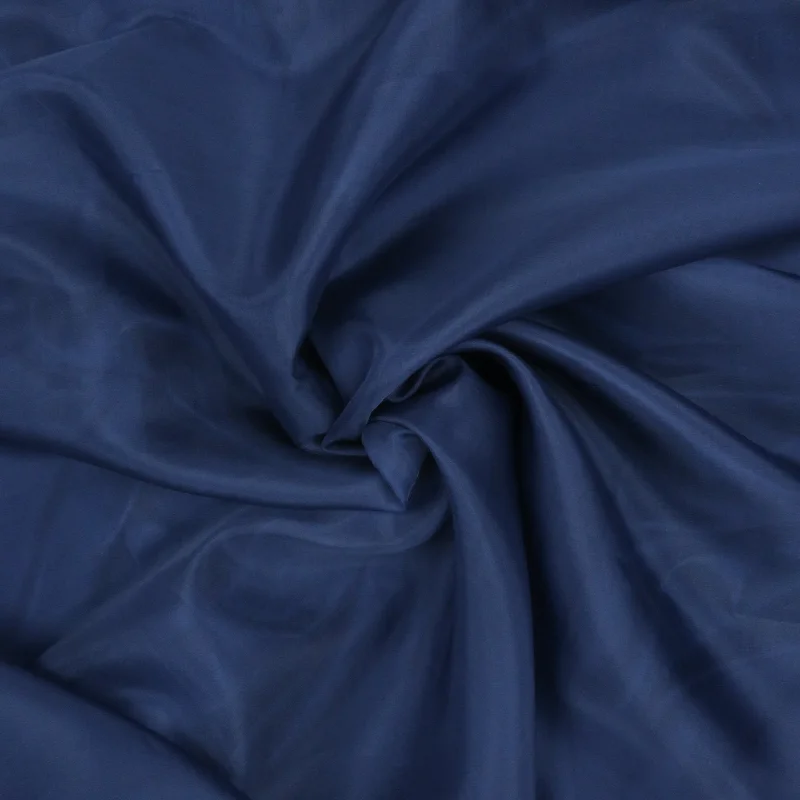 Anniversary Sale Solid Navy Blue Silk Organza Fabric 54" 8mm