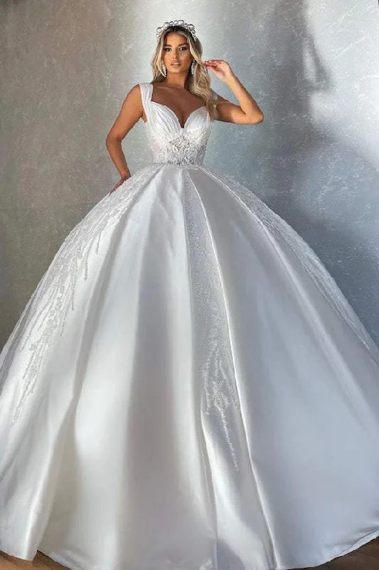 Overstock Sale Noble White Wedding Dress