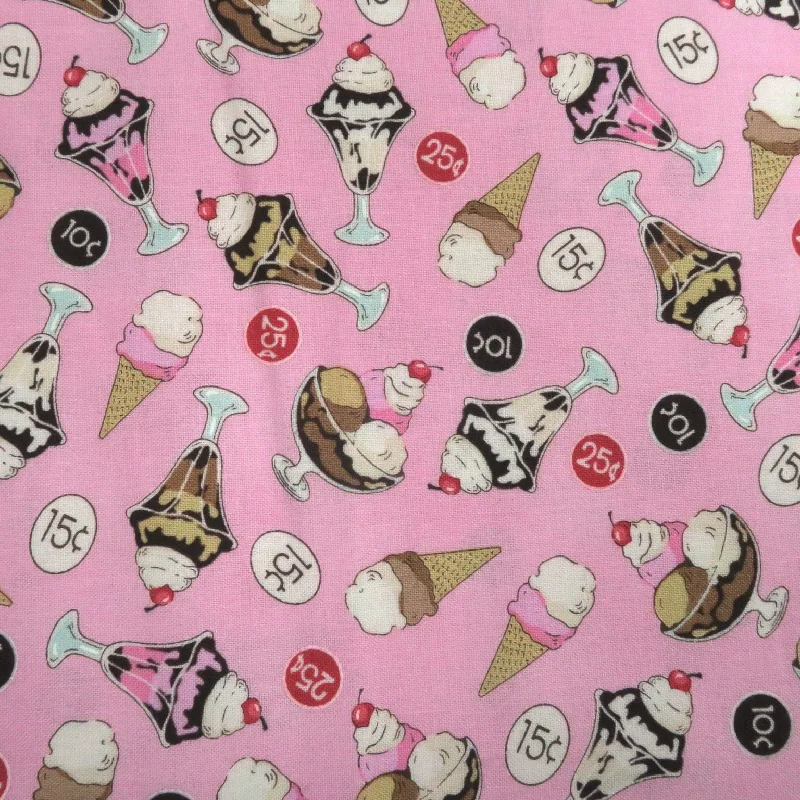 Hurry In Ice Cream's Pattern Cotton Blended Broadcloth