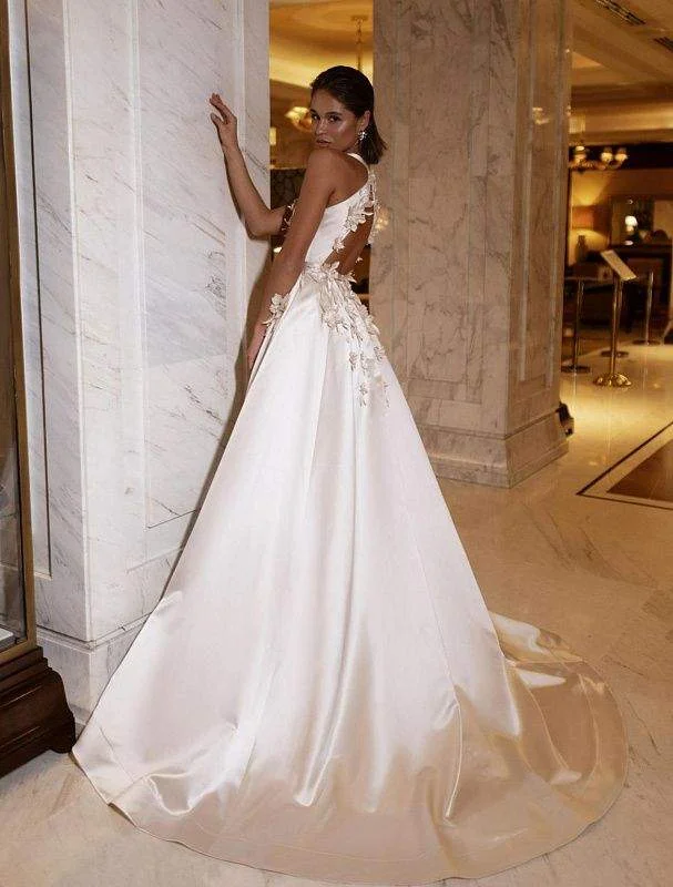 Special Buy Silver Eye White Wedding Dress