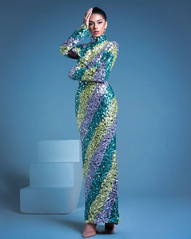 Year-End Sale Sequined Evening Dress