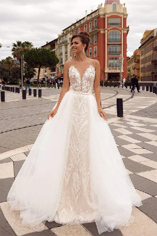 Can't Miss Filmy White Wedding Dress