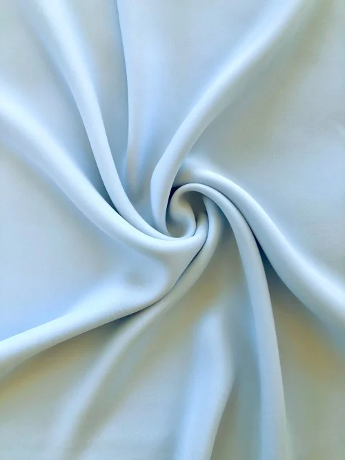 Exclusive Offers Light Gray Solid Semi Stretch Crepe Petalo Di Rosa Fabric