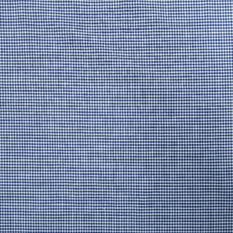 One-DAY Sale Navy Blue and White Shepards Check Cotton Blended Broadcloth
