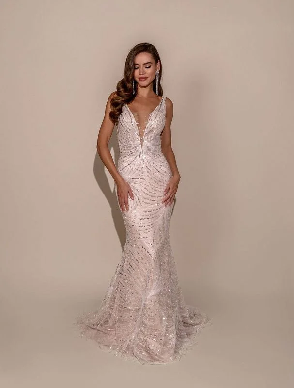 Quick Sale Fluorescent White Wedding Dress