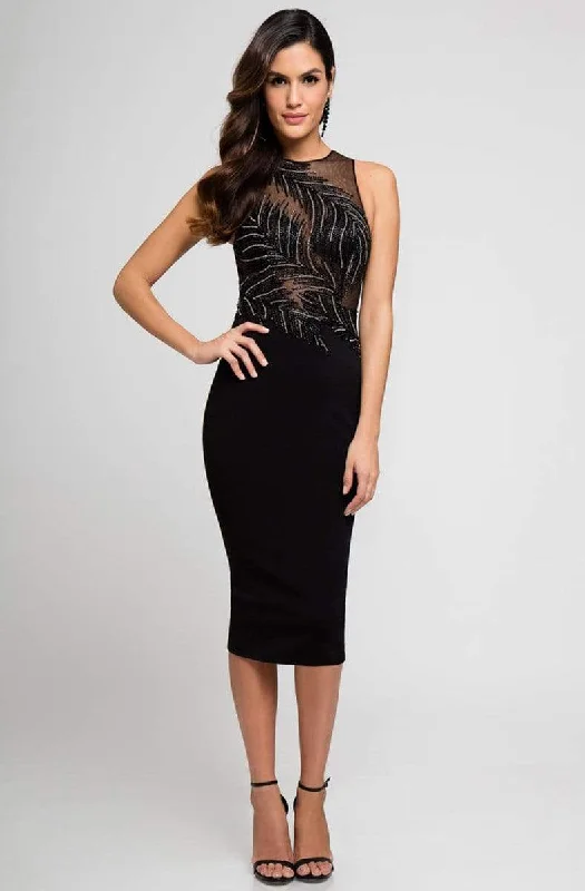 Crazy Deals Terani Couture - Sleeveless Sheered Cocktail Dress 1722C4052 - 1 pc Black In Size 4 Available