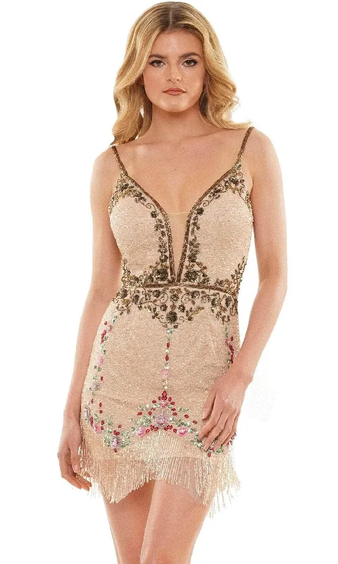 Get It Before It’s Gone Colors Dress 2901 - Beaded Tassels Skirt Cocktail Dress