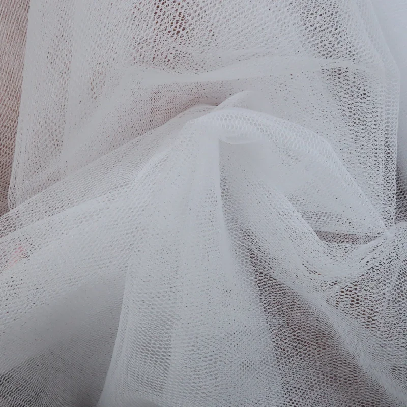 Bargain Prices Solid White Hard Tulle Fabric