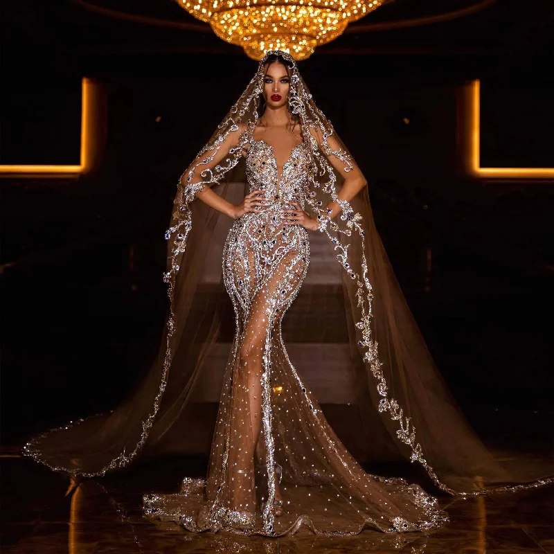 Sale Event Swarovski Wedding Dress with Veil