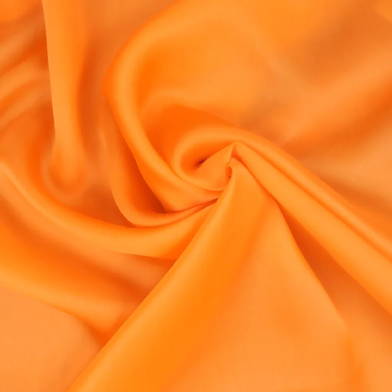 Super Sale Solid Melon Orange Silk Satin Organza Fabric 54" 12mm