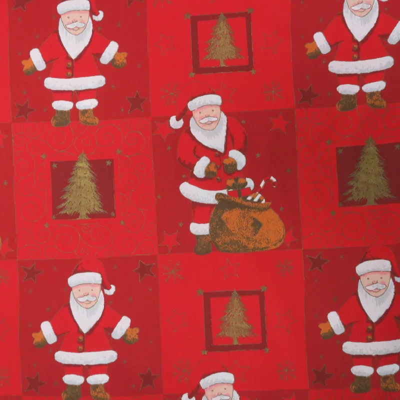 Flash Sale Santa Claus Pattern Printed Cotton Blended Broadcloth