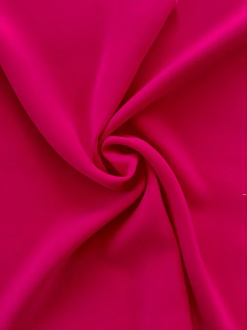 Crazy Savings Fuchsia Solid Semi Stretch Crepe Petalo Di Rosa Fabric