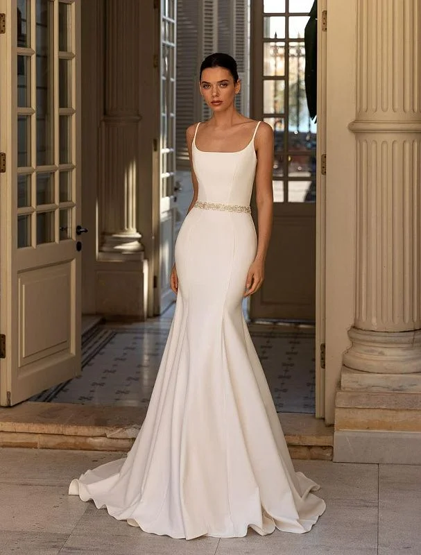 Online Exclusive Flossy White Wedding Dress