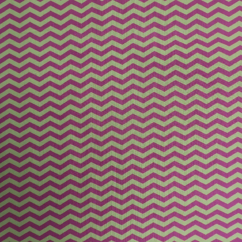 Extra Savings Pink and Ivory Chevron Printed Cotton