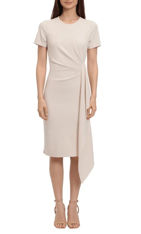 Online Only Maggy London G5464M - Jewel Side Drape Cocktail Dress