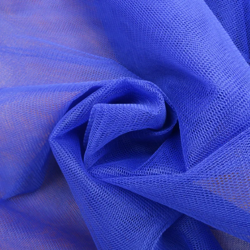 Crazy Deals Solid Royal Blue Hard Tulle Fabric