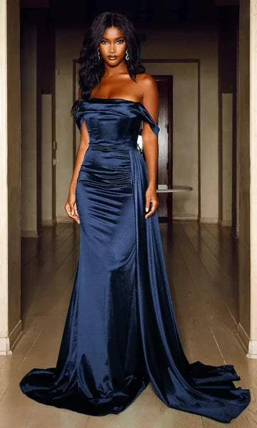 Final Clearance Dream Blue Evening Dress