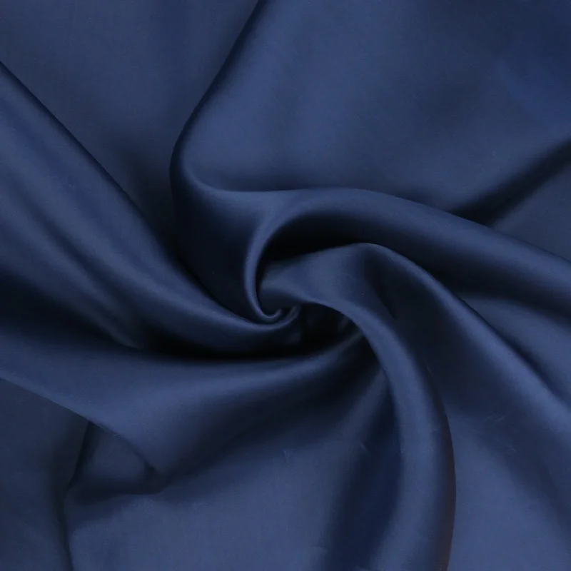 Special Offer Solid Navy Blue Silk Satin Organza Fabric 54" 12mm