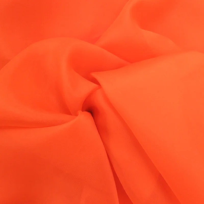 Price Meltdown Solid Orange Silk Organza Fabric 54" 8mm