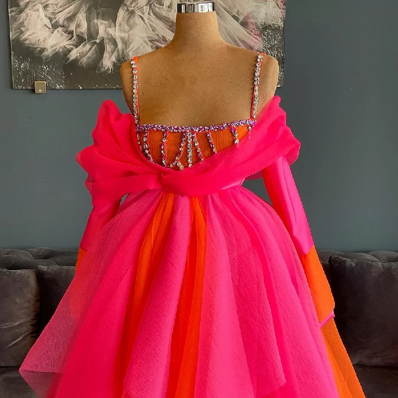 Loyalty Reward Belen Pink  and Orange Evening Dresses