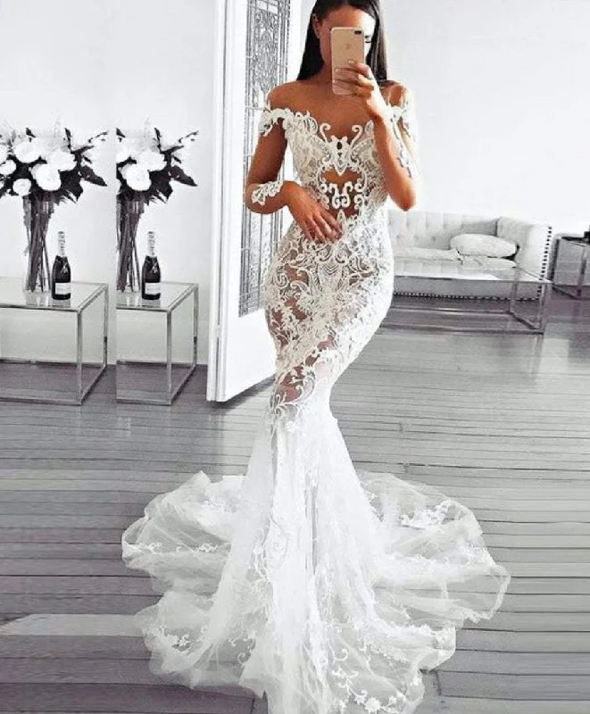 Lowest Prices Mermaid Wedding Gown With Lace