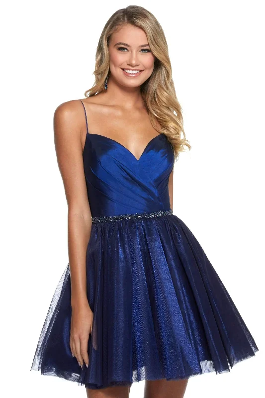 Online Specials Sherri Hill - Short Sweetheart Taffeta A-Line Dress 53003