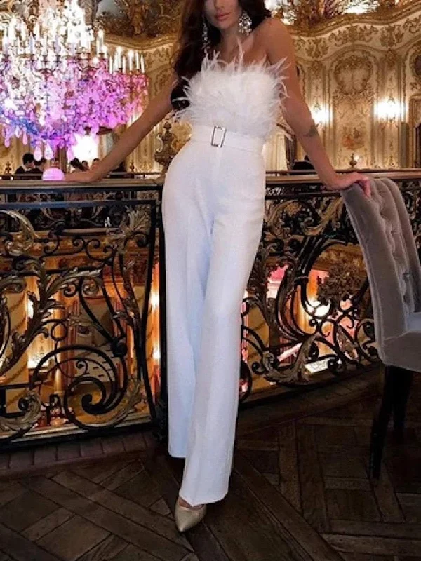 Limited Availability Suit White Evening Dress
