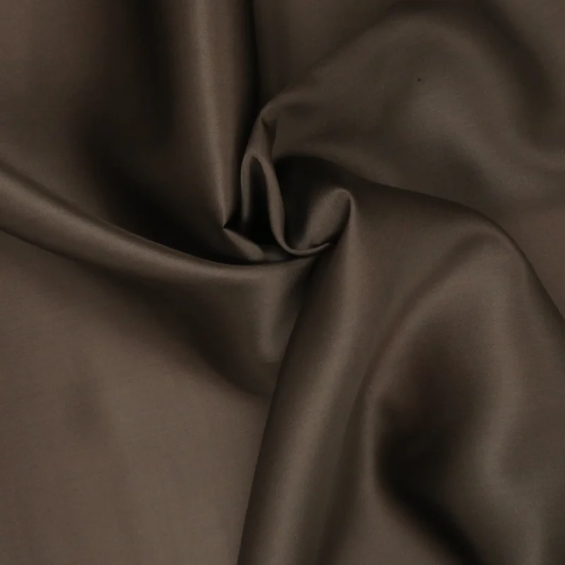 Crazy Deals Solid Brown Silk Satin Organza Fabric 54" 12mm
