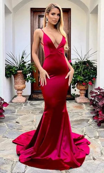 Flash Sale Quiet Red Evening Dress