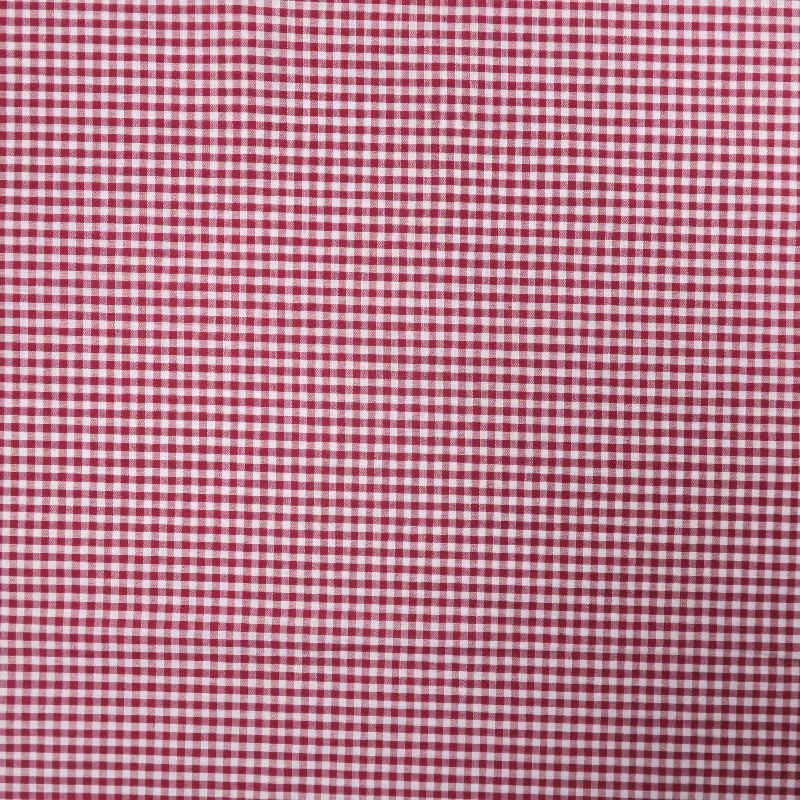 Unbeatable Prices Burgundy and White Shepards Check Cotton Blended Broadcloth