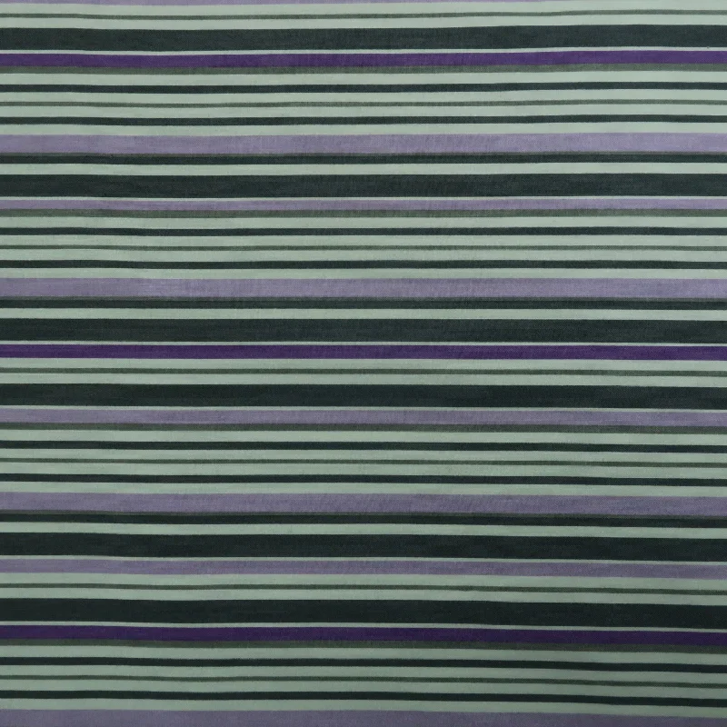 Discount Deals Purple and Gray Stripped Printed Cotton