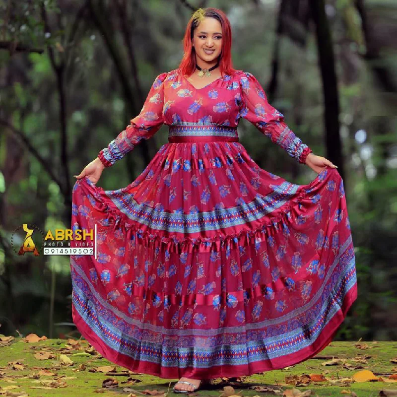 Deal Zone Ruth Ethiopian Chiffon Dress