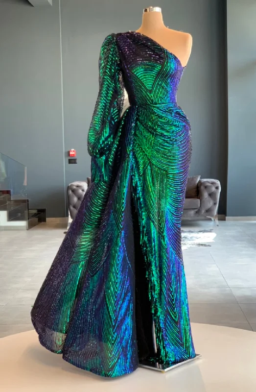Epic Deals Incandescent One-Shoulder Evening Dress