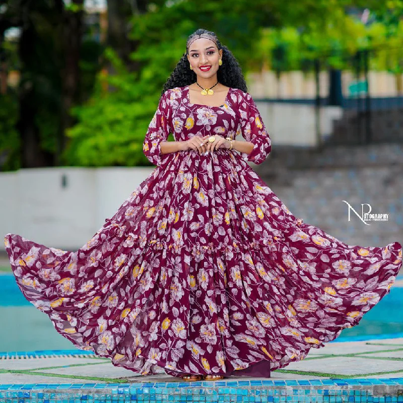 Quick Sale Charlotte Ethiopian Chiffon Dress