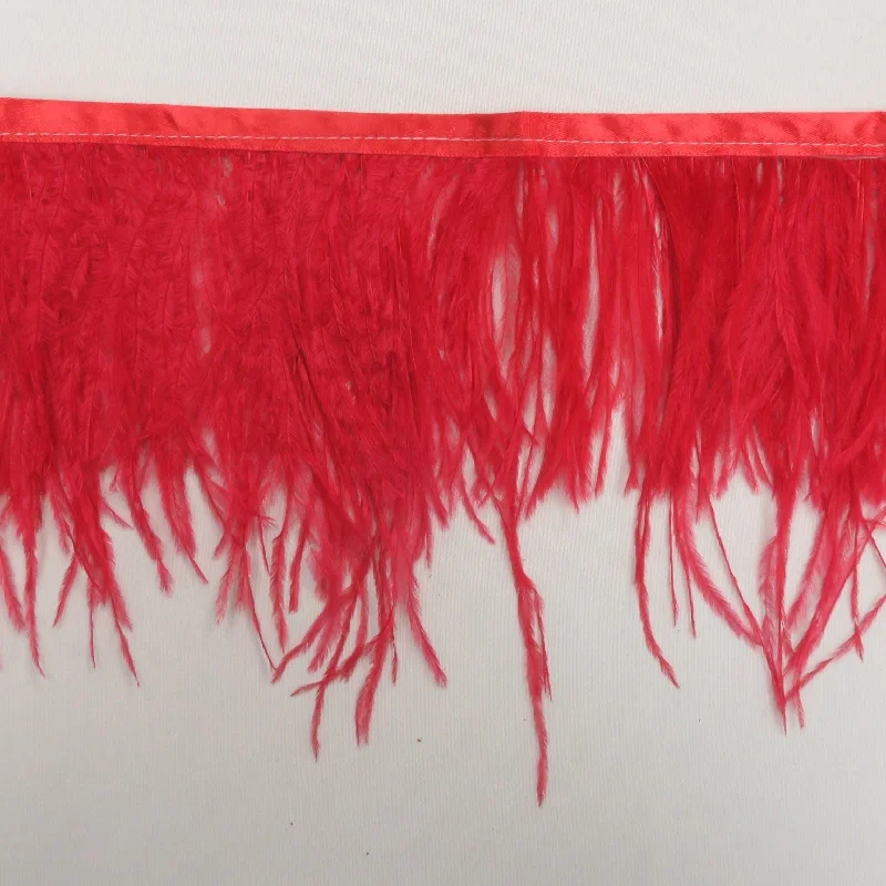 Reduced Prices Red Ostrich Feather Trim 2 PLY