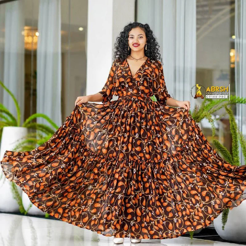 Limited Time Offer Daniat Ethiopian Chiffon Dress
