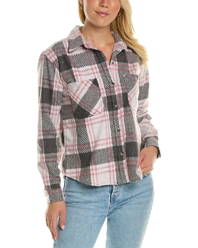 TIME-Limited Offer beachlunchlounge Cropped Button Front Shirt Jacket