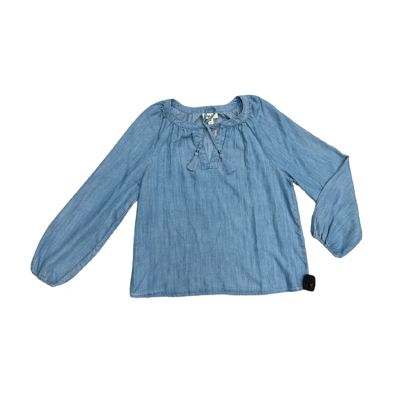 Big Discounts Blue Denim Top Long Sleeve Style And Company, Size M