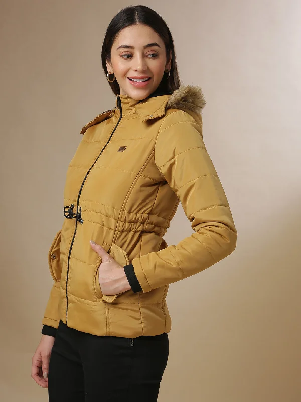 Mega Deal Campus Sutra Women Solid Stylish Casual Bomber Jacket